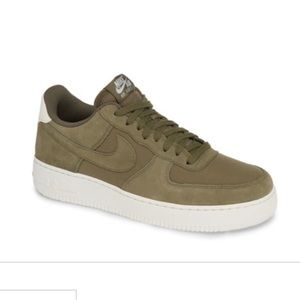 Men's Nike Air Force 1 '07 Suede Sneaker, Size 11.5 M - Green